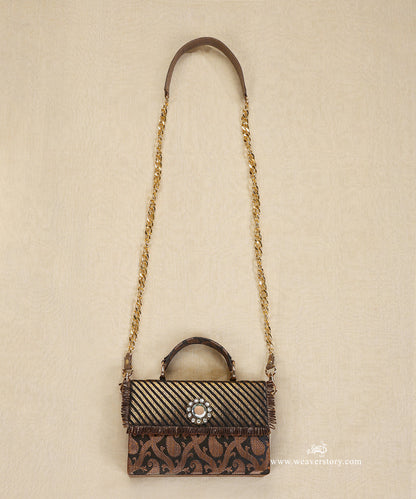 Black_Brocade_Purse_With_Kundan_Flower_Deatailing_WeaverStory_03