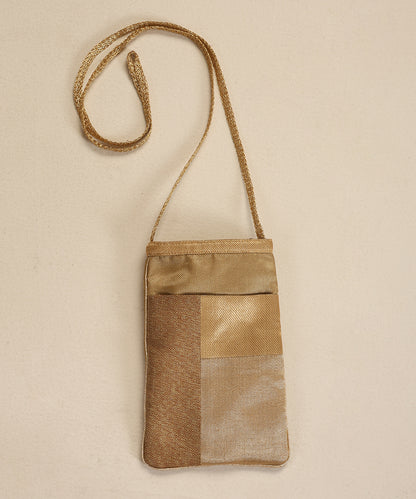 Golden-Brown Pouch With Pocket Boxes