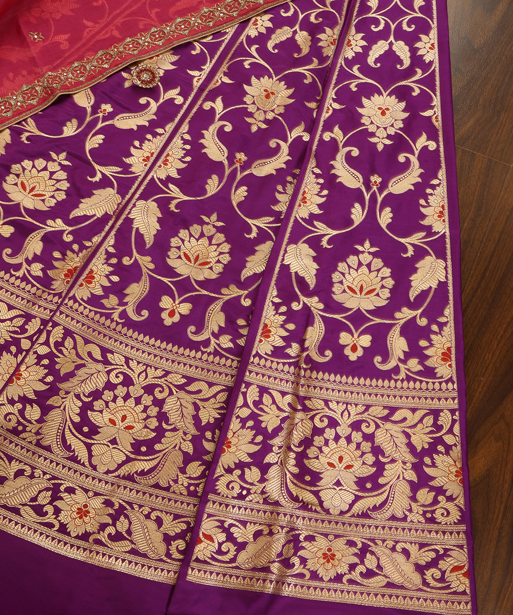 Purple_Handloom_Pure_Katan_Silk_Banarasi_Lehenga_With_Red_Meenakari_WeaverStory_01