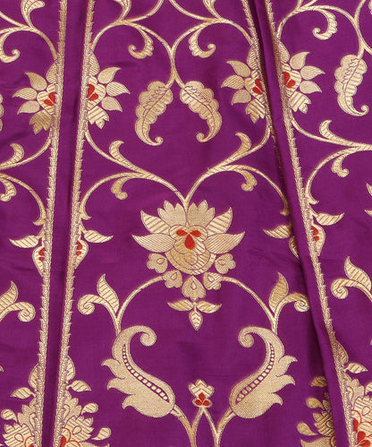 Purple_Handloom_Pure_Katan_Silk_Banarasi_Lehenga_With_Red_Meenakari_WeaverStory_04