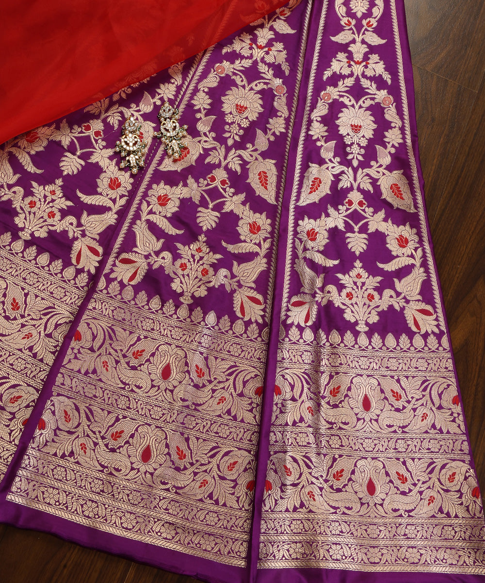 Handloom_Purple_Pure_Katan_Silk_Banarasi_Lehenga_With_Kadhwa_Meenakari_WeaverStory_01