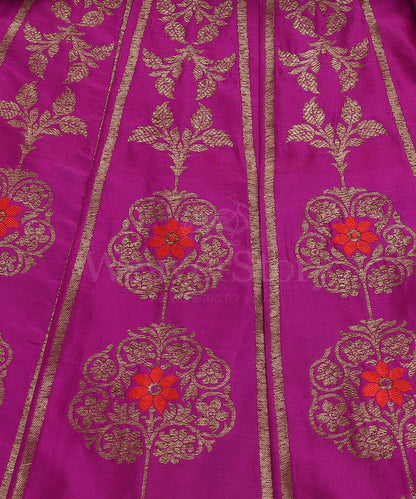 Handloom_Purple_Pure_Katan_Silk_Antique_Zari_Banarasi_Lehenga_With_Pink_Meena_WeaverStory_03