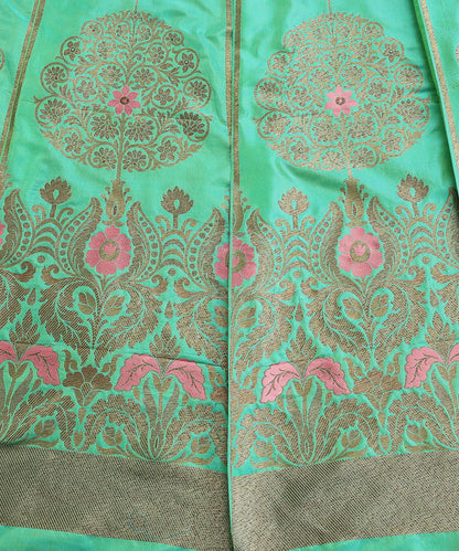 Handloom_Sea_Green_Pure_Katan_Silk_Antique_Zari_Banarasi_Lehenga_With_Pink_Meena_WeaverStory_03