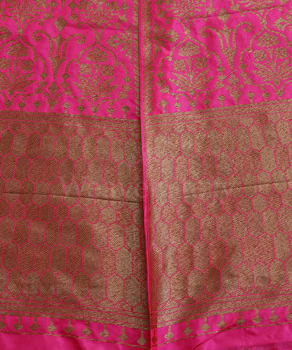 Handloom_Hot_Pink_Pure_Katan_Silk_Antique_Zari_Banarasi_Lehenga_WeaverStory_04