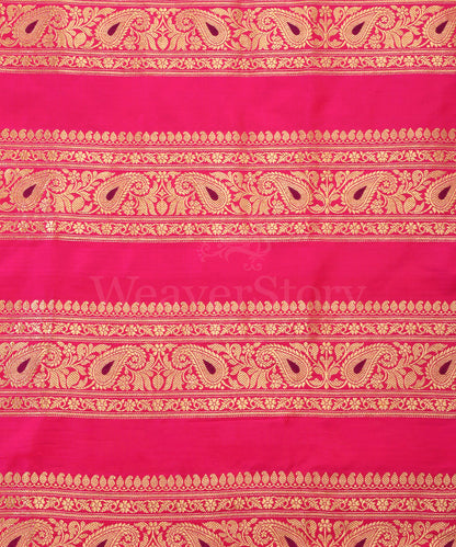 Handloom Rani Pink 18 Kali Banarasi Lehenga With Meenakari Work