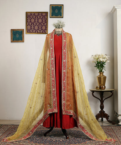 Yellow_Handloom_Georgette_Silk_Hand_Embroidery_Dupatta_WeaverStory_01