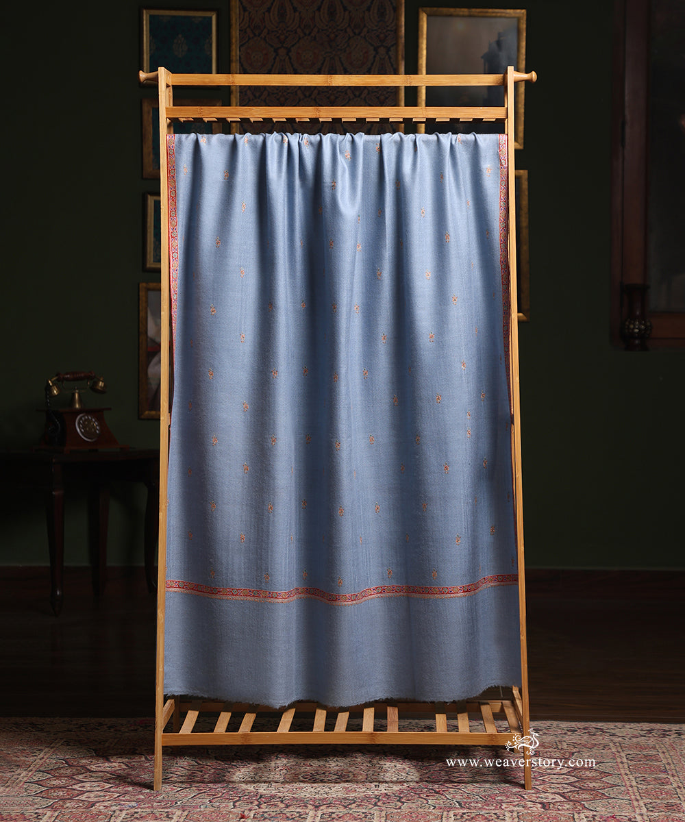 Blue_Pure_Pashmina_Shawl_With_Bootidar_Border_WeaverStory_02
