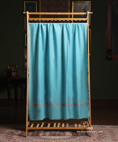 Blue_Pure_Pashmina_Shawl_With_Sozini_Border_WeaverStory_02