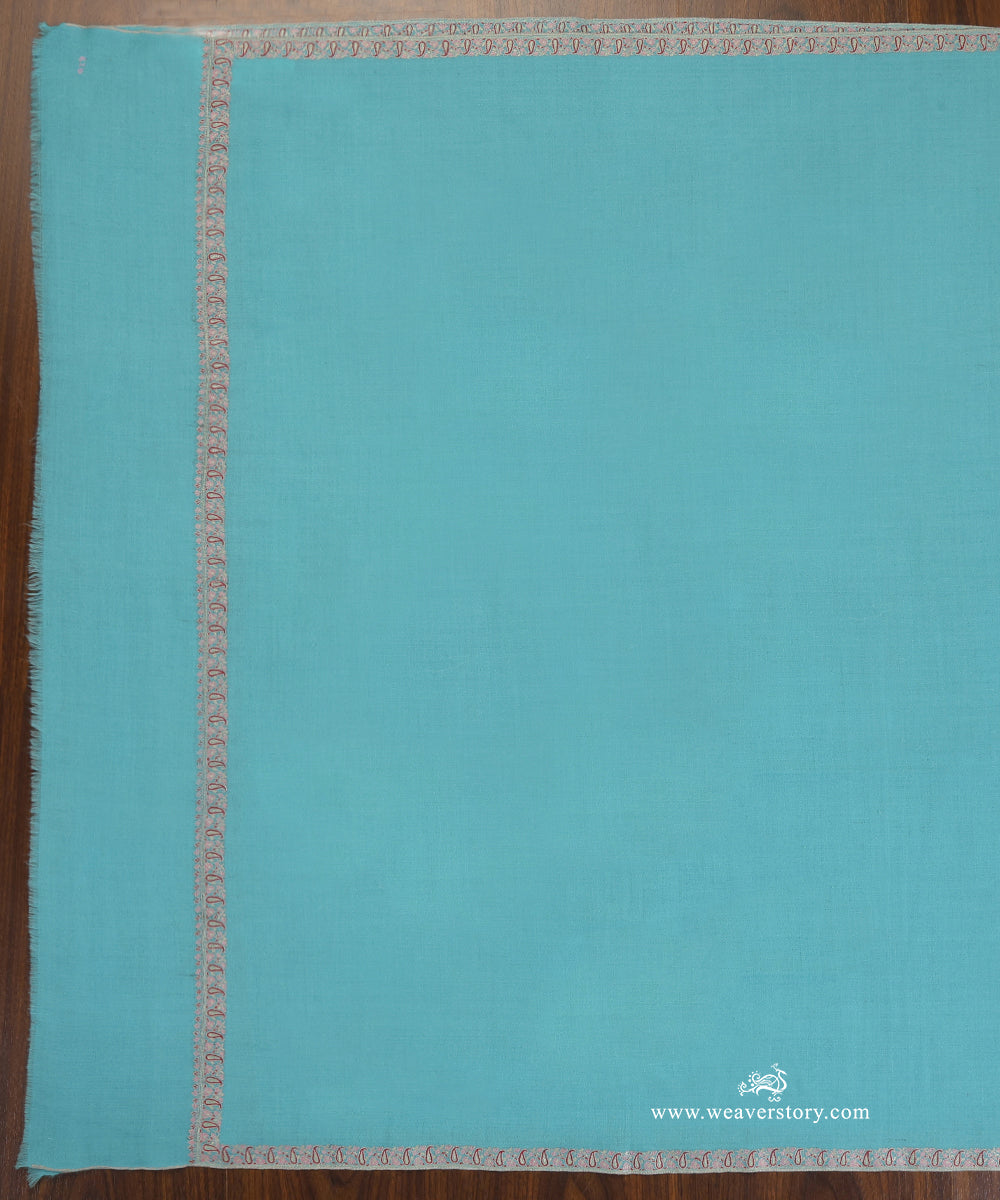 Blue_Pure_Pashmina_Shawl_With_Sozini_Border_WeaverStory_03