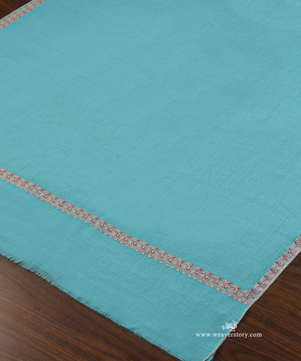 Blue_Pure_Pashmina_Shawl_With_Sozini_Border_WeaverStory_04