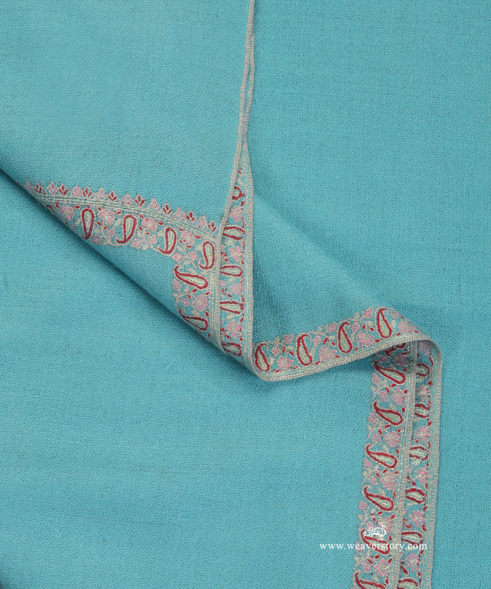 Blue_Pure_Pashmina_Shawl_With_Sozini_Border_WeaverStory_05