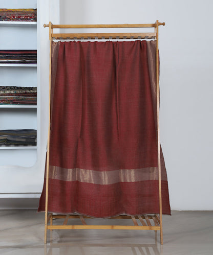 Maroon_Handwoven_Double_Shade_Zari_Pure_Pashmina_Shawl_WeaverStory_02