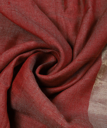 Maroon_Handwoven_Double_Shade_Zari_Pure_Pashmina_Shawl_WeaverStory_04