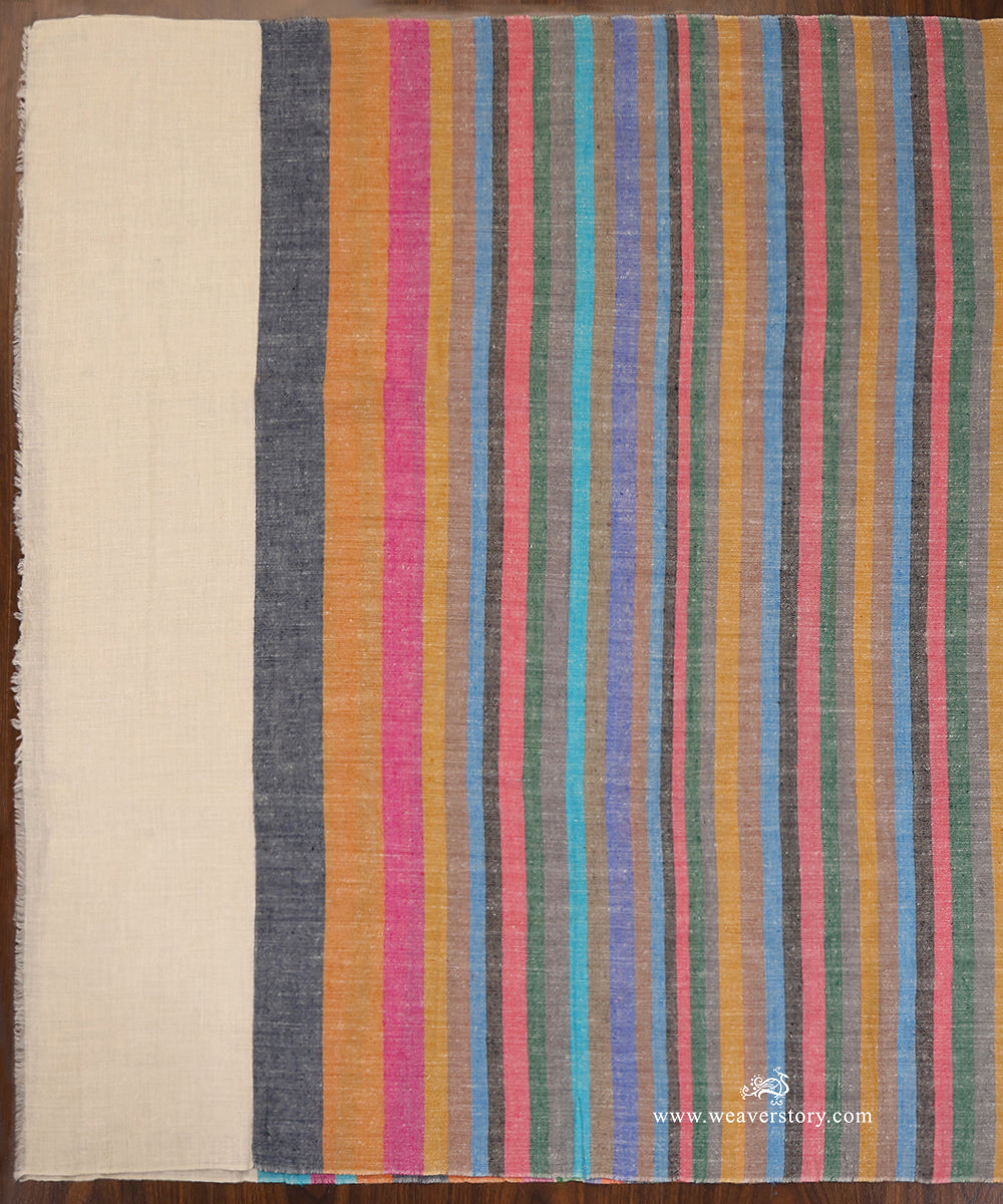 Multicolour_Pure_Pashmina_Shawl_With_Ikat_Weaving_WeaverStory_03