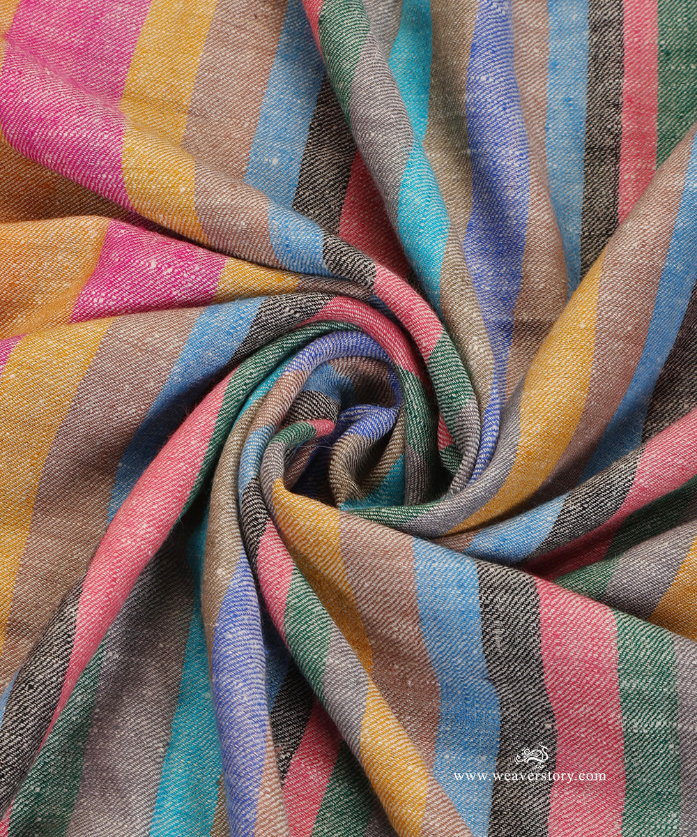 Multicolour_Pure_Pashmina_Shawl_With_Ikat_Weaving_WeaverStory_06