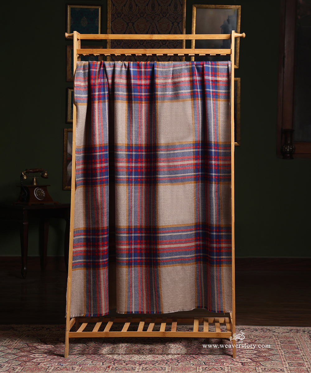 Multicolour_Pure_Pashmina_Shawl_With_Ikat_Weaving_With_Stripes_WeaverStory_02