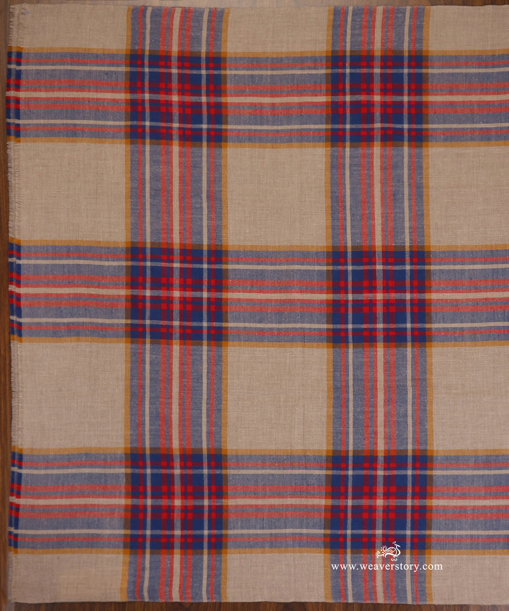 Multicolour_Pure_Pashmina_Shawl_With_Ikat_Weaving_With_Stripes_WeaverStory_03