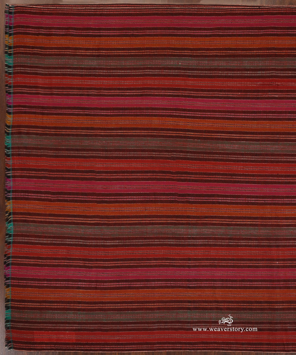 Multicolor_Striped_Pure_Pashmina_Shawl_With_Ikat_Weaving_WeaverStory_03