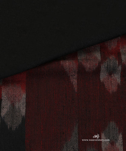 Black_And_Maroon_Pure_Pashmina_Shawl_With_Ikat_Weaving_WeaverStory_05