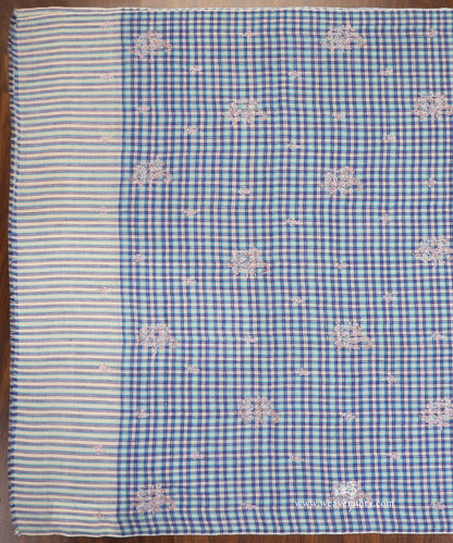 Blue_Checkered_Pure_Pashmina_Shawl_With_Ikat_Weaving_And_Soznikari_Booti_WeaverStory_03