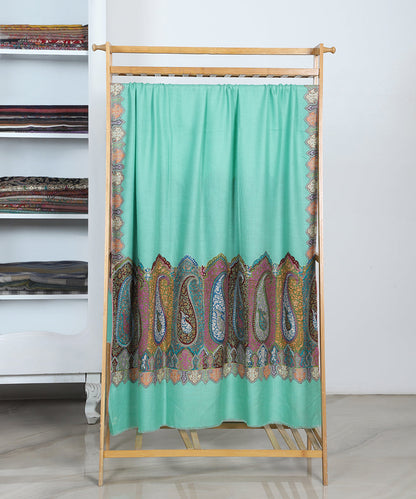 Green_Kalamkari_Paisley_Motif_Palla_Pashmina_Shawl_WeaverStory_02