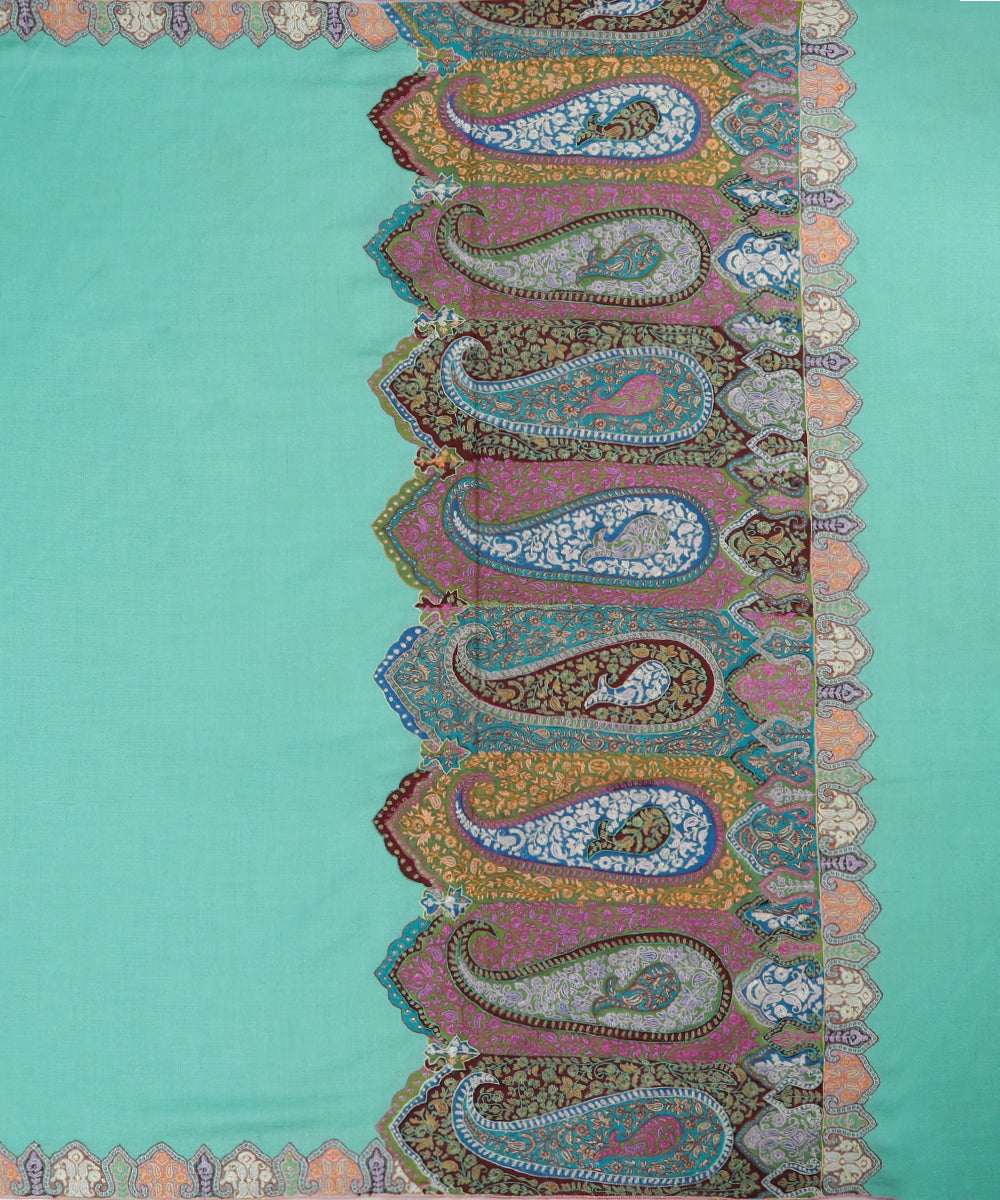 Green_Kalamkari_Paisley_Motif_Palla_Pashmina_Shawl_WeaverStory_03