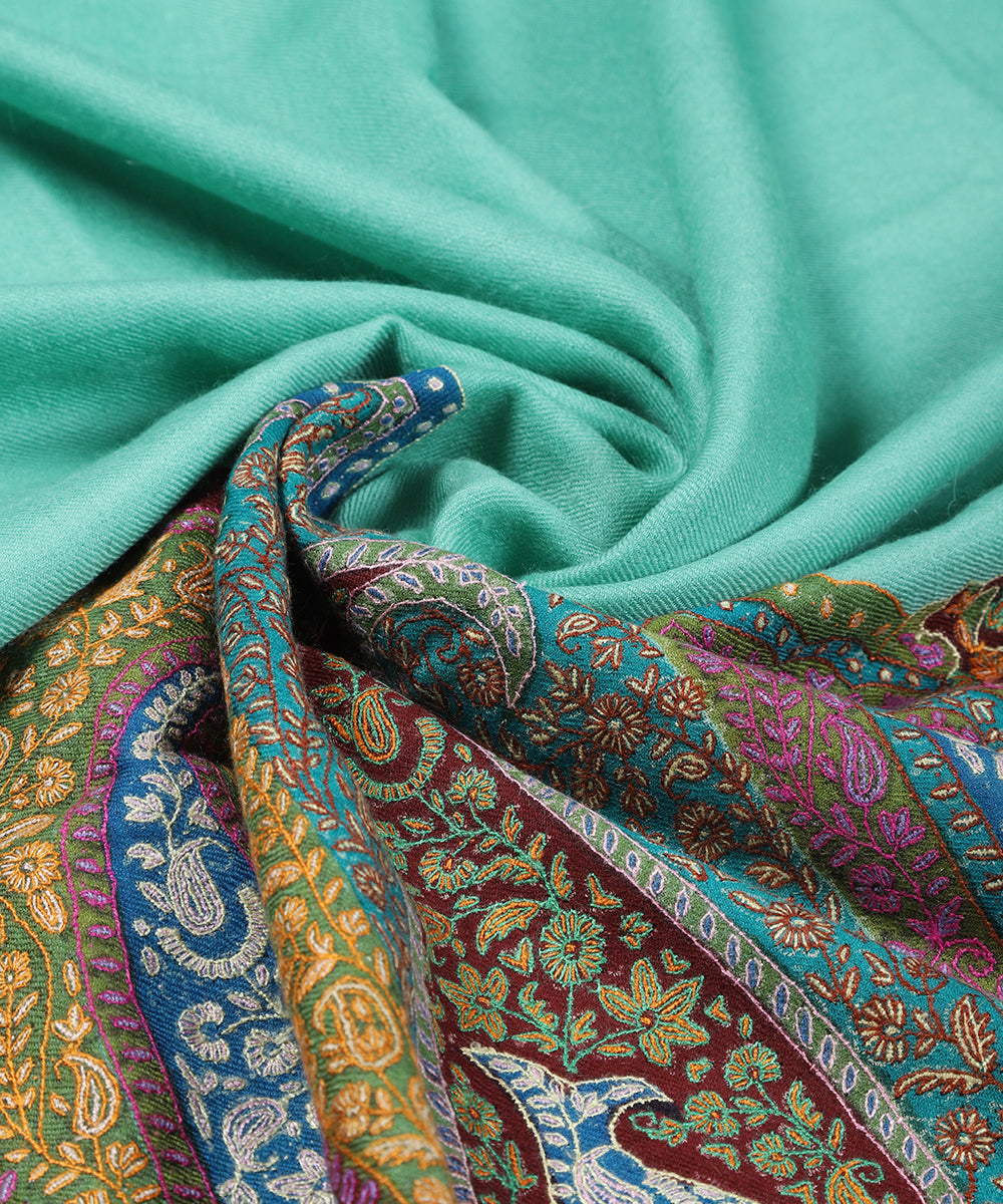 Green_Kalamkari_Paisley_Motif_Palla_Pashmina_Shawl_WeaverStory_04