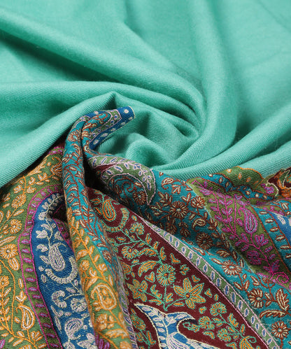 Green_Kalamkari_Paisley_Motif_Palla_Pashmina_Shawl_WeaverStory_04