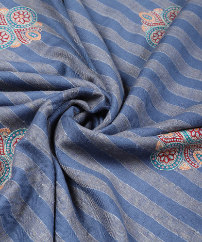 Light_Blue_And_Gray_Handwoven_Soznikari_Stripe_Booti_Design_Pure_Pashmina_Shawl_WeaverStory_04