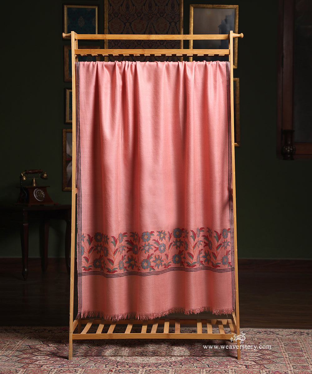Pink_Pure_Pashmina_Shawl_With_Kaani_Palla_WeaverStory_02