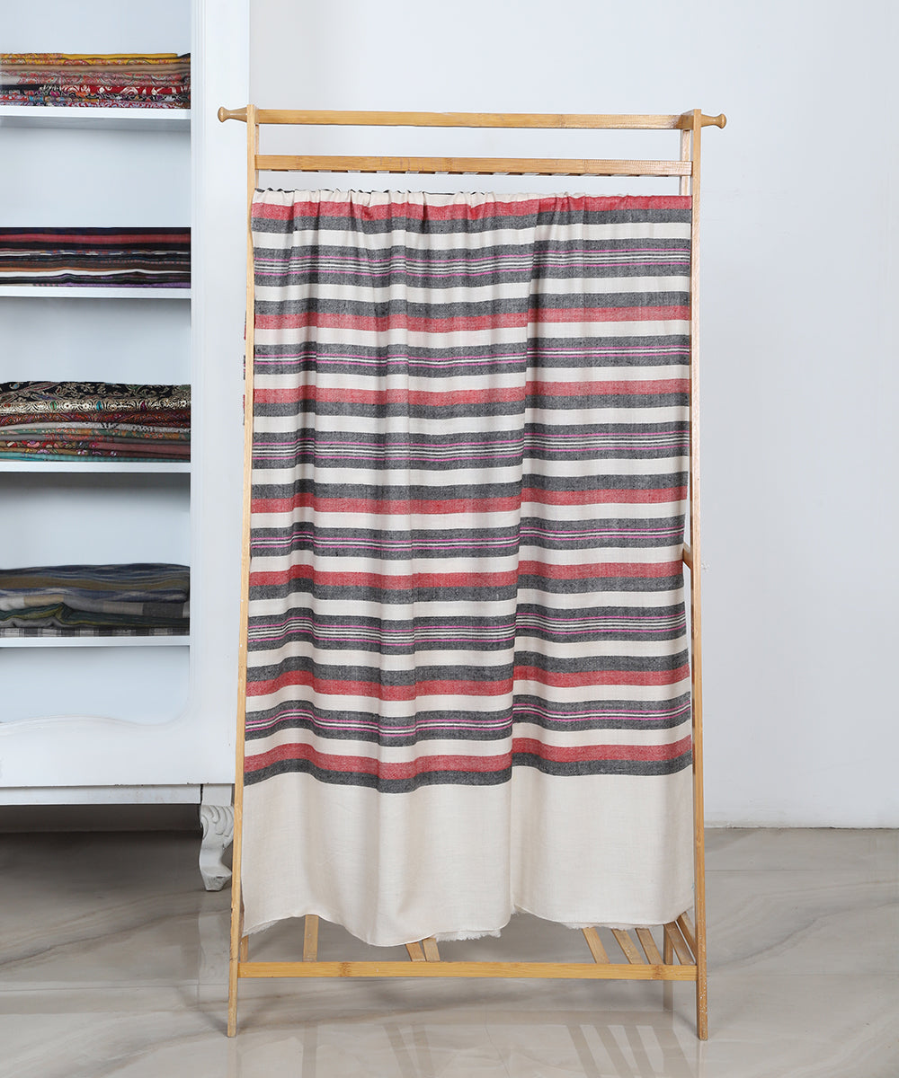 Striped_Multicoloured_Pure_Pashmina_Shawl_With_Ikat_Weaving_WeaverStory_02