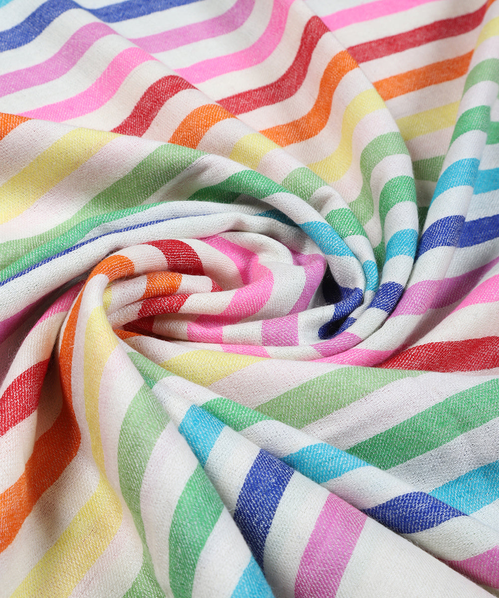 Multicoloured_Pure_Pashmina_Shawl_With_Ikat_Weaving_And_Stripes_WeaverStory_04