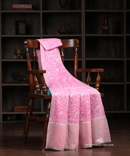 Pink_Handwoven_Pure_Pashmina_Shawl_With_Full_Soznikari_Jaal_WeaverStory_01