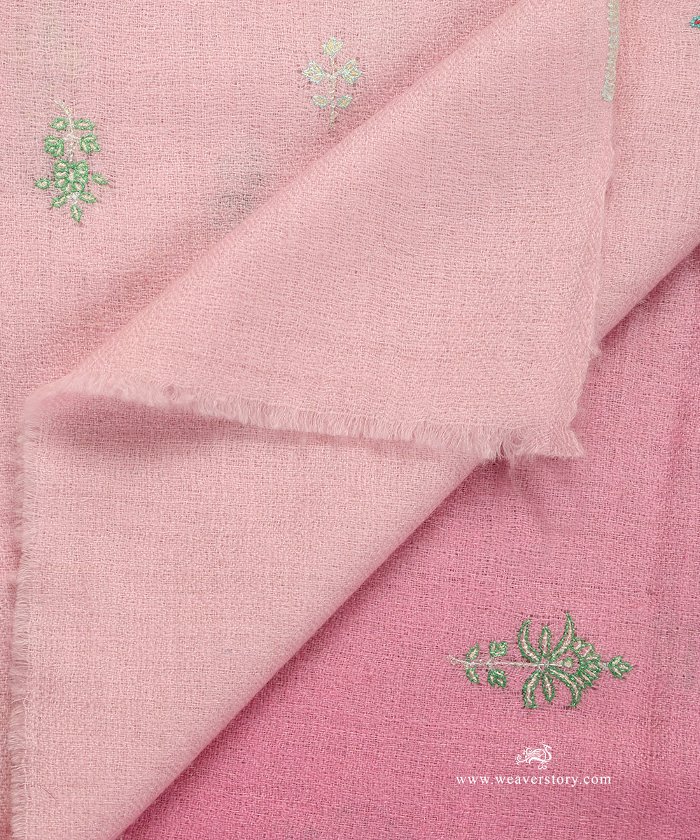 Pink_Ombre_Handwoven_Paper_Mache_Pure_Pashmina_Shawl_With_Booti_WeaverStory_04