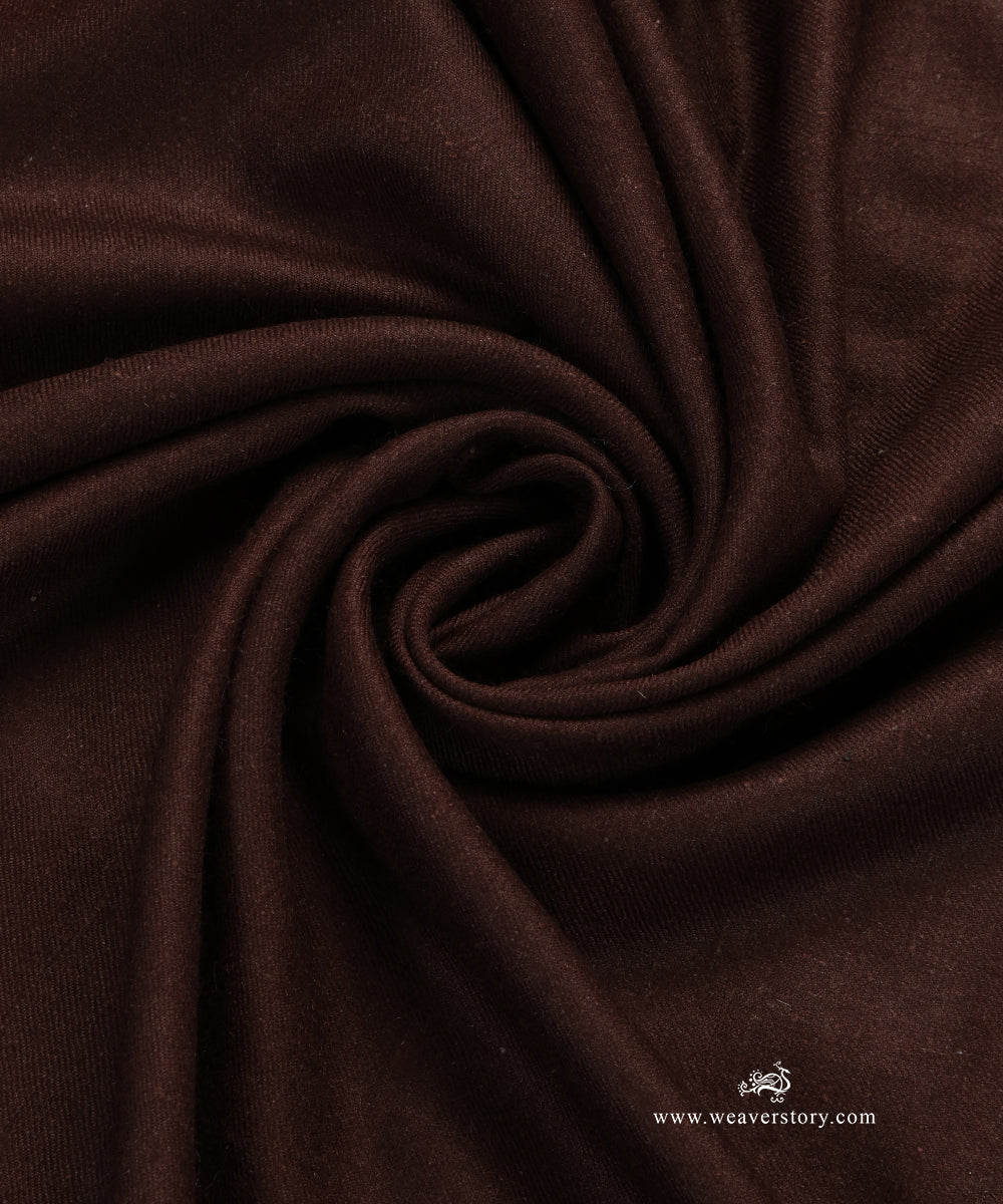 Brown_Handwoven_Pure_Pashmina_Shawl_With_Soznikari_Border_WeaverStory_05