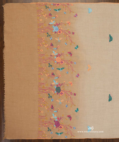 Beige_Pure_Pashmina_Stole_With_Paper_Mache_Motifs_WeaverStory_03