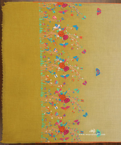 Lemon_Pure_Pashmina_Stole_With_Paper_Mache_Motifs_WeaverStory_03