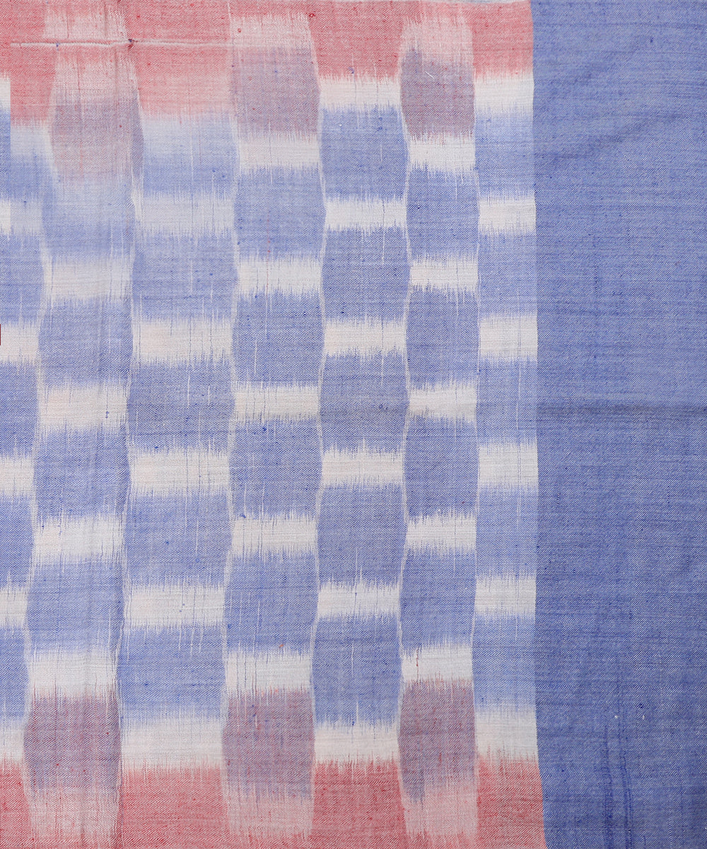 Red_And_Blue_Handwoven_Pure_Pashmina_Stole_With_Ikat_Weaving_WeaverStory_03