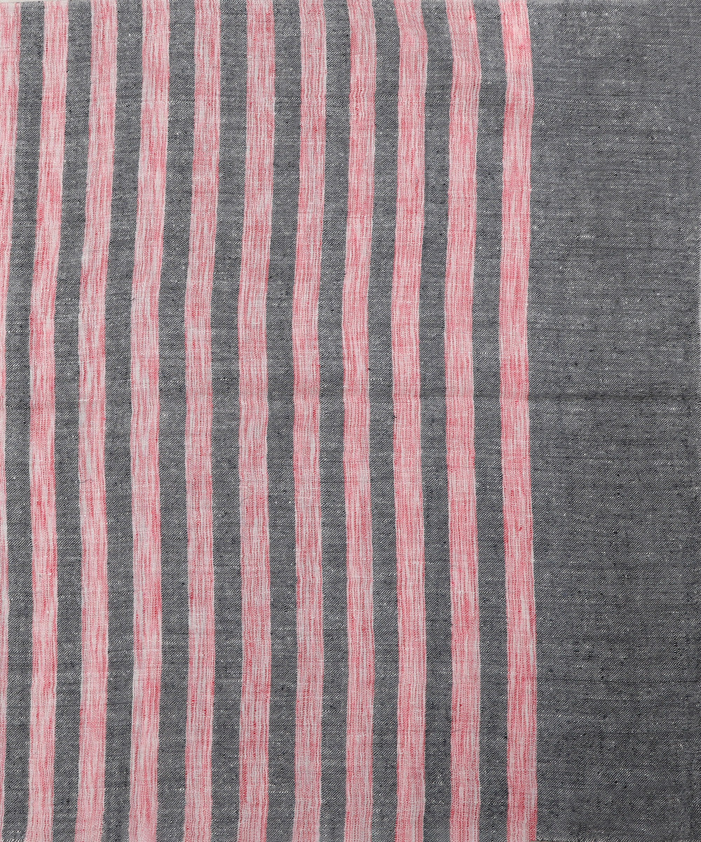 Pink_And_Grey_Striped_Handwoven_Pure_Pashmina_Stole_With_Ikat_Weaving_WeaverStory_03
