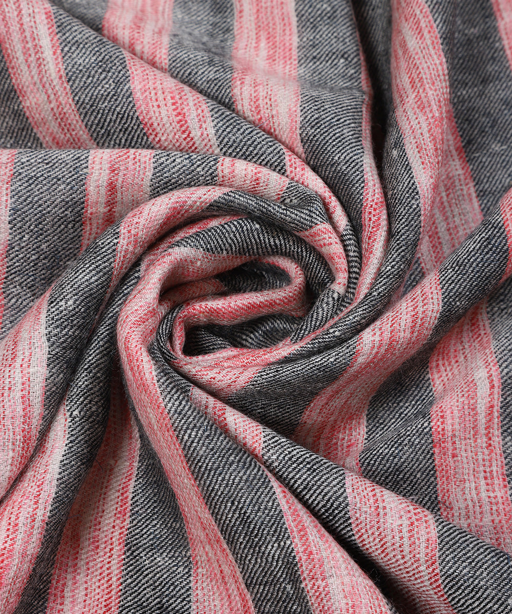 Pink_And_Grey_Striped_Handwoven_Pure_Pashmina_Stole_With_Ikat_Weaving_WeaverStory_04