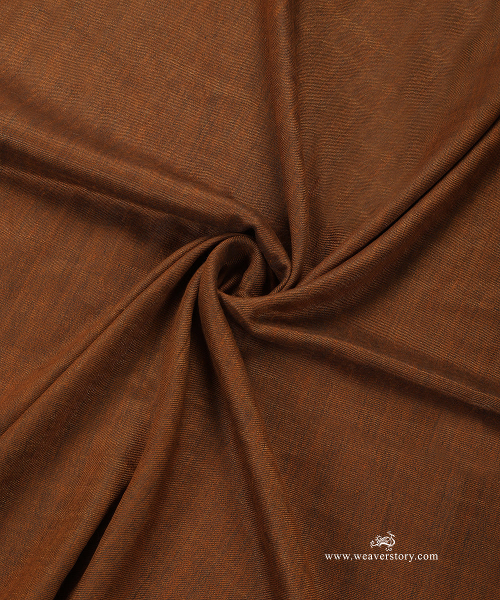 Rust_Orange_Handwoven_Zari_Double_Shade_Pashmina_Stole_WeaverStory_06