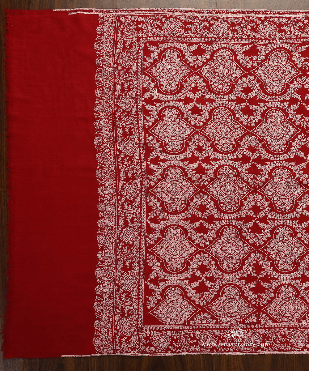 Red_Handwoven_Pure_Pashmina_Jamawar_Work_Pure_Pashmina_Stole_WeaverStory_02