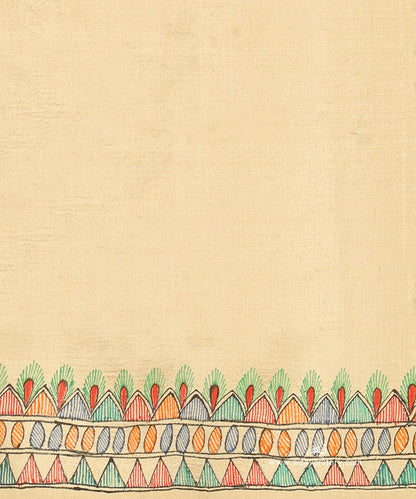 Lemon Yellow Handloom Chanderi Madhubani Parrot Saree – Pre Order