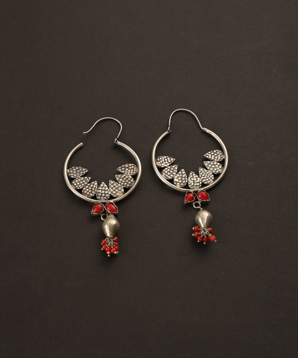 Eira_Handcrafted_Oxidised_Pure_Silver_Coral_Chandbali_WeaverStory_03