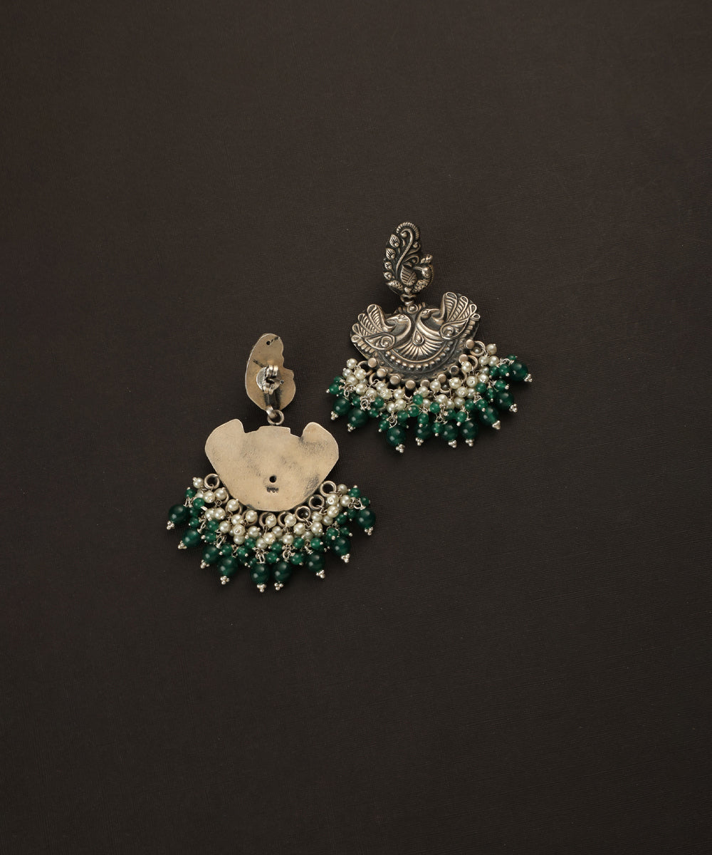 Jwala_Handcrafted_Oxidised_Pure_Silver_Peacock_Chandbali_With_Fresh_Water_Pearls_WeaverStory_03