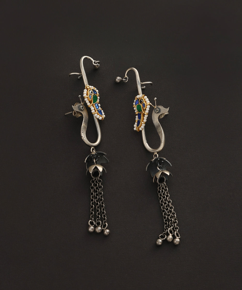 Cedija_Handcrafted_Oxidised_Pure_Silver_Earrings_WeaverStory_02