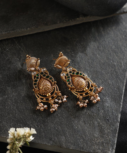 Obuli_Handcrafted_Oxidised_Pure_Silver_Kundan_Earrings_WeaverStory_01