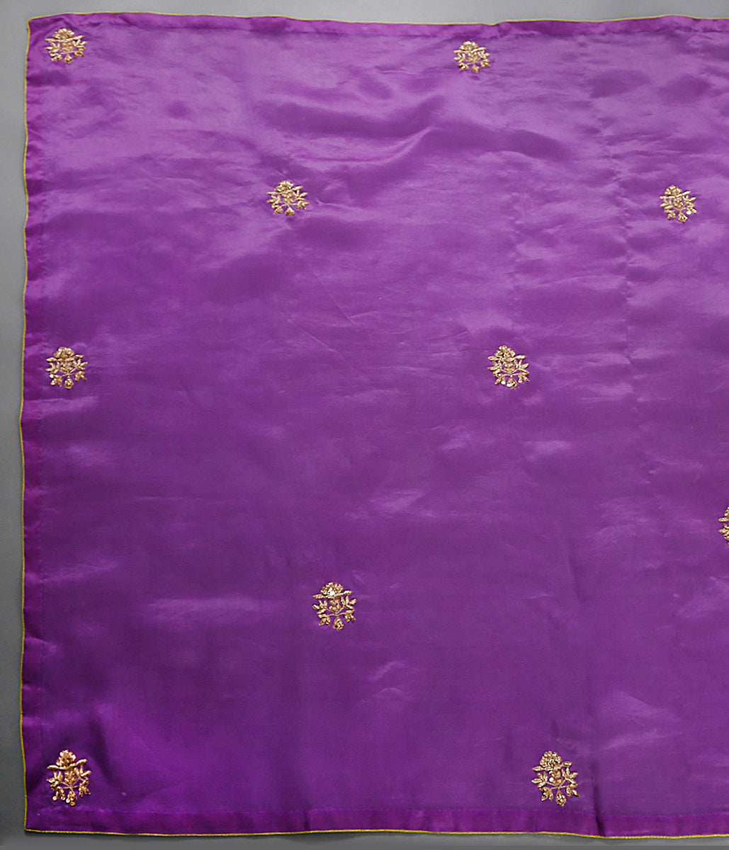 Handloom_organza_dupatta_in_Purple_with_zardozi_WeaverStory_03