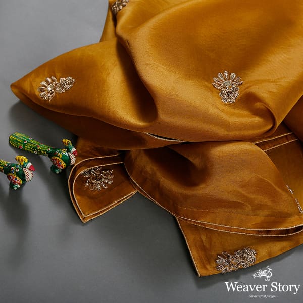 Handwoven_organza_dupatta_in_mustard_with_zardozi_WeaverStory_01