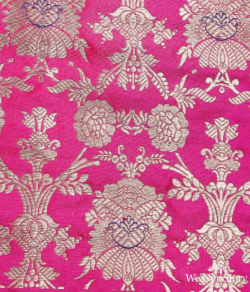 Handwoven_Banarasi_kadhwa_jangla_fabric_in_pink_WeaverStory_04